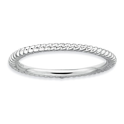 Sterling Silver Stackable Expressions 1.5mm Twisted Ring- Sparkle & Jade-SparkleAndJade.com 