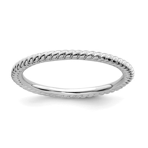Sterling Silver Stackable Expressions 1.5mm Twisted Ring- Sparkle & Jade-SparkleAndJade.com 