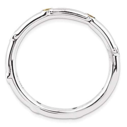 Sterling Silver Stackable Expressions Citrine Ring- Sparkle & Jade-SparkleAndJade.com 