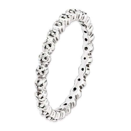 Sterling Silver Stackable Expressions Diamond Eternity Ring- Sparkle & Jade-SparkleAndJade.com 