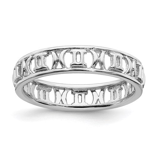 Sterling Silver Stackable Expressions Zodiac Ring Various Signs