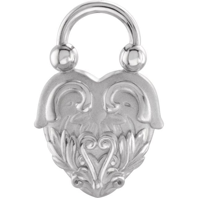 Sterling Silver Vintage-Inspired Heart Design Pendant or Necklace- Sparkle & Jade-SparkleAndJade.com 