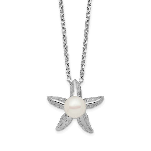 Stuller Pearl Starfish Necklace 66762:601:P SS Grandview | Crews Jewelry |  Grandview, MO