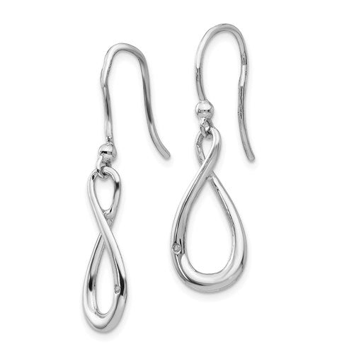 Sterling Silver White Ice 17mm Diamond Dangle Earrings- Sparkle & Jade-SparkleAndJade.com QW246