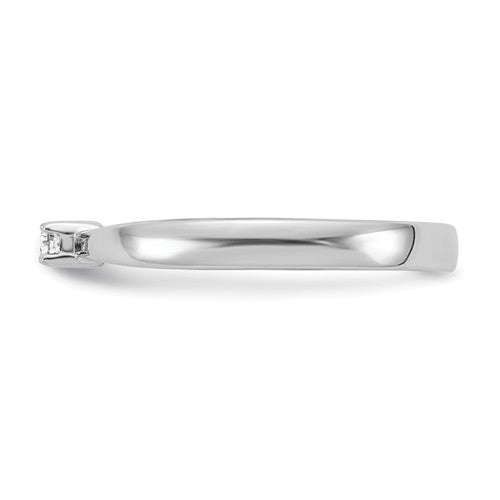 Sterling Silver White Ice .03ct. Diamond Solitaire Ring- Sparkle & Jade-SparkleAndJade.com 