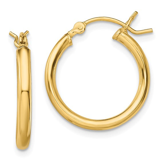 Lever Back Earring 18mm 14k Yellow Gold (Pair)