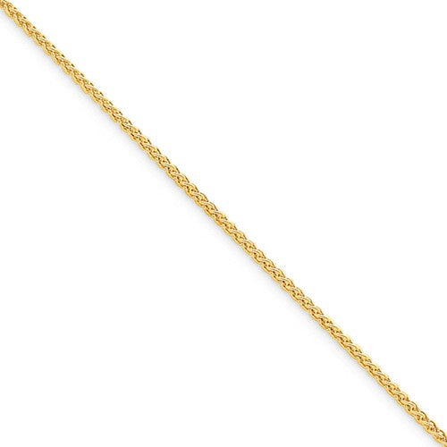 Sterling Silver Yellow Gold Plated 1.5mm Spiga Wheat Chain - Various Lengths Available- Sparkle & Jade-SparkleAndJade.com 