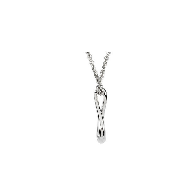Sterling Silver .015 CTW Diamond Infinity 18" Necklace- Sparkle & Jade-SparkleAndJade.com 67442:60001:P