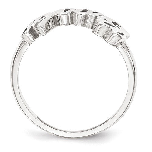 Sterling Silver or Solid Gold Casted High Polish Name Ring- Sparkle & Jade-SparkleAndJade.com 