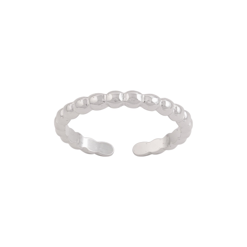 Sterling Silver 2mm Beaded Toe Ring- Sparkle & Jade-SparkleAndJade.com 