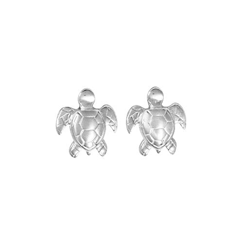 Sterlng Silver Mini Sea Turtle Earrings- Sparkle & Jade-SparkleAndJade.com QE15485