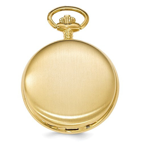 Swingtime Gold-Finish Brass Mechanical 42mm Pocket Watch - Engravable- Sparkle & Jade-SparkleAndJade.com XWA4665
