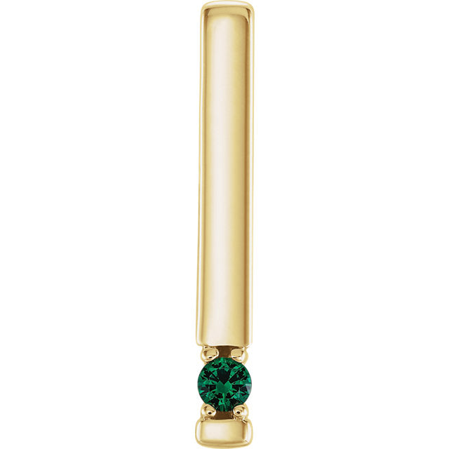 Vertical Bar Prong Set Mother's Family Birthstone Pendant Necklace- Sparkle & Jade-SparkleAndJade.com 86513