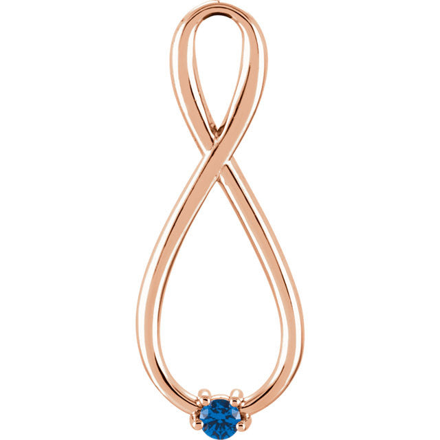 Vertical Infinity Mother's Family Birthstone Pendant or Necklace- Sparkle & Jade-SparkleAndJade.com 