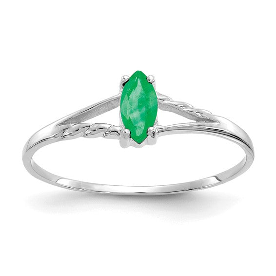 10k White or Yellow Gold Marquise Birthstone Rings- Sparkle & Jade-SparkleAndJade.com 10XBR194