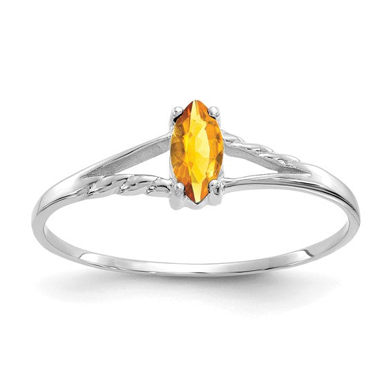 10k White or Yellow Gold Marquise Birthstone Rings- Sparkle & Jade-SparkleAndJade.com 10XBR200