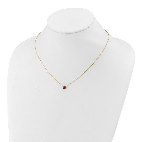 14k Gold Ladybug 16" Necklace- Sparkle & Jade-SparkleAndJade.com XCH213