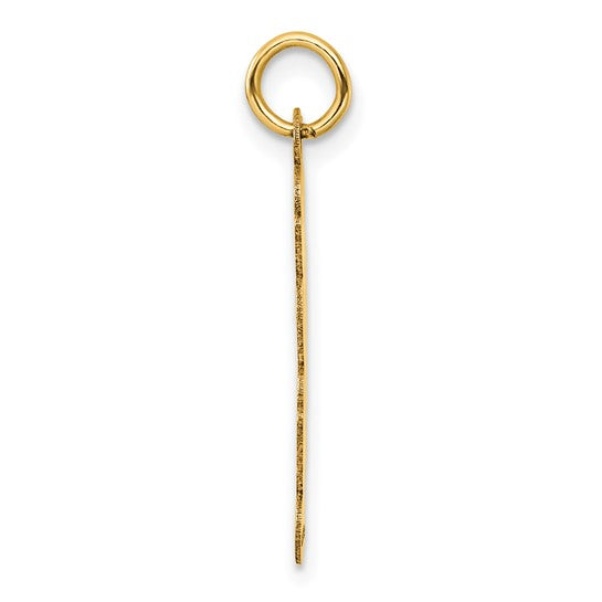 14k Gold 2025 Polished and Satin Finish Graduation Charm- Sparkle & Jade-SparkleAndJade.com 