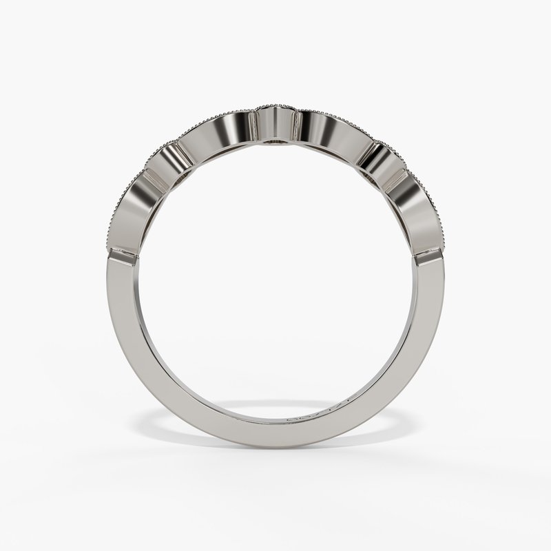 14k White or Yellow Gold Diamond Wedding Anniversary Band R11807WB-DIA- Sparkle & Jade-SparkleAndJade.com 