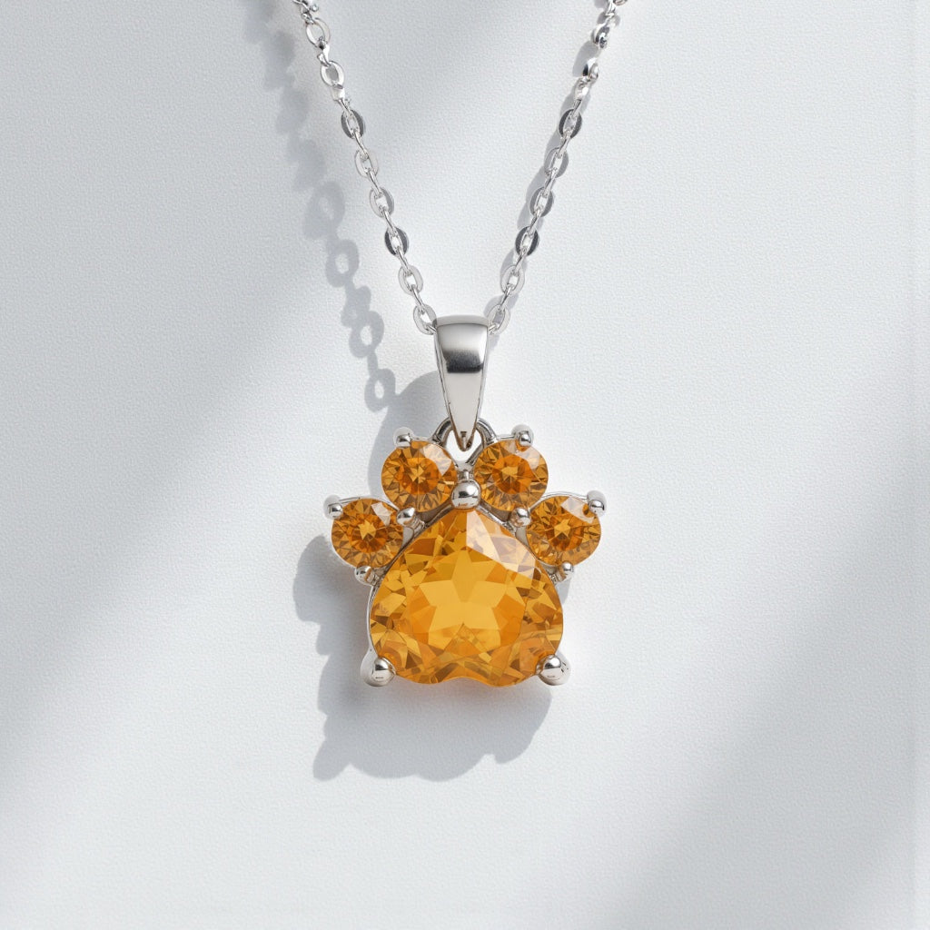 Sterling Silver Gemstone Paw Pendants- Sparkle & Jade-SparkleAndJade.com 