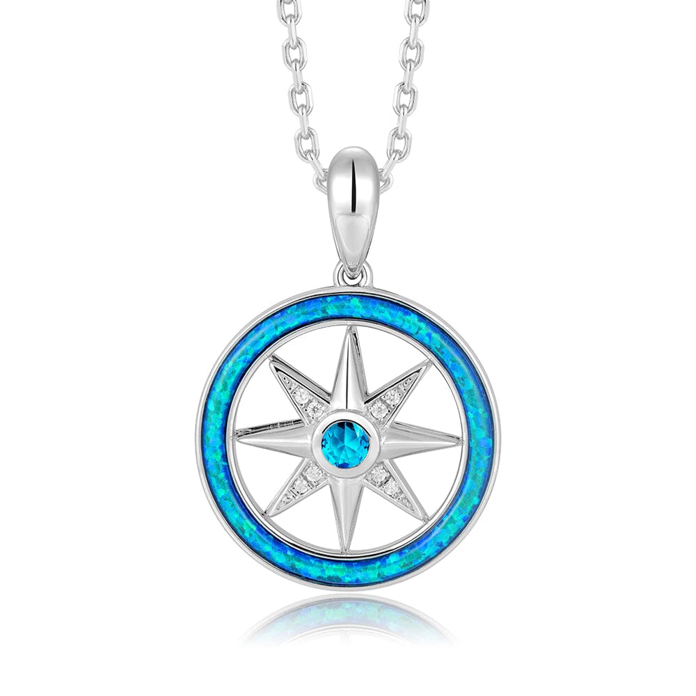 Alamea Compass Spinner Pendant with Prismé Opal- Sparkle & Jade-SparkleAndJade.com 