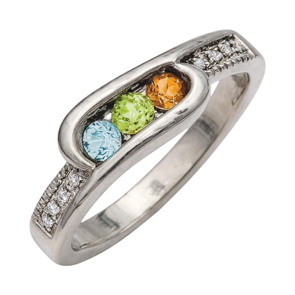 Genuine Diamond Accented Mother's Family Birthstone Ring- Sparkle & Jade-SparkleAndJade.com 