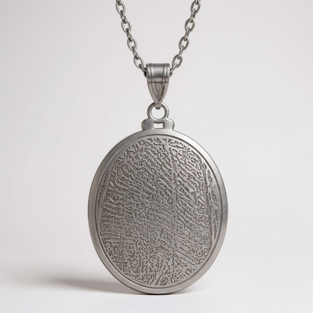 Engraved Fingerprint Charm Pendant- Sparkle & Jade-SparkleAndJade.com 