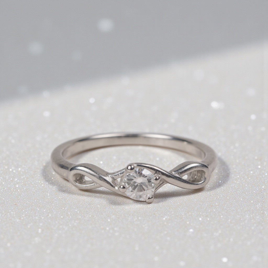 Sterling Silver Infinity CZ Promise Ring- Sparkle & Jade-SparkleAndJade.com 