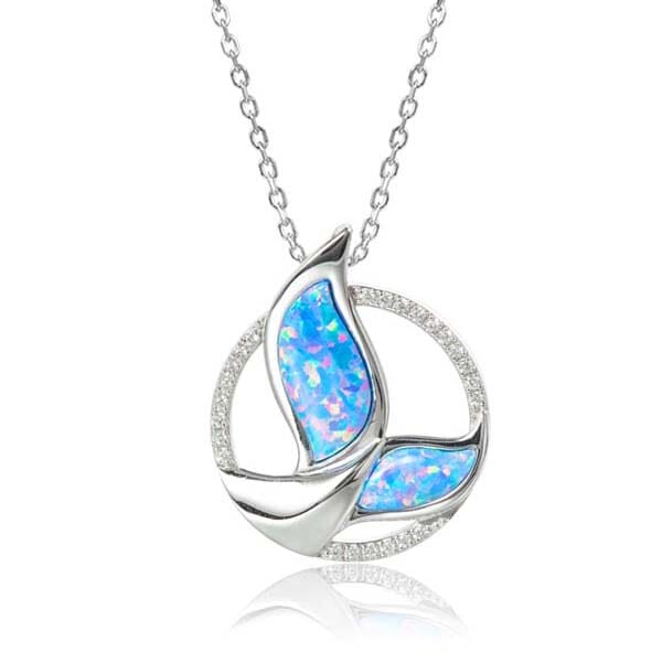 Alamea Opal Infinity Whale Tail Pendant- Sparkle & Jade-SparkleAndJade.com 