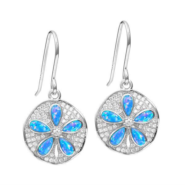 Alamea Opal Sand Dollar Pavé Earrings- Sparkle & Jade-SparkleAndJade.com 