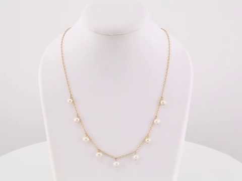 Pendentif En Or 18 Carats Blanc Et Jaune Avec Perle De Culture D'eau Douce - Neuf Sans Emballage
