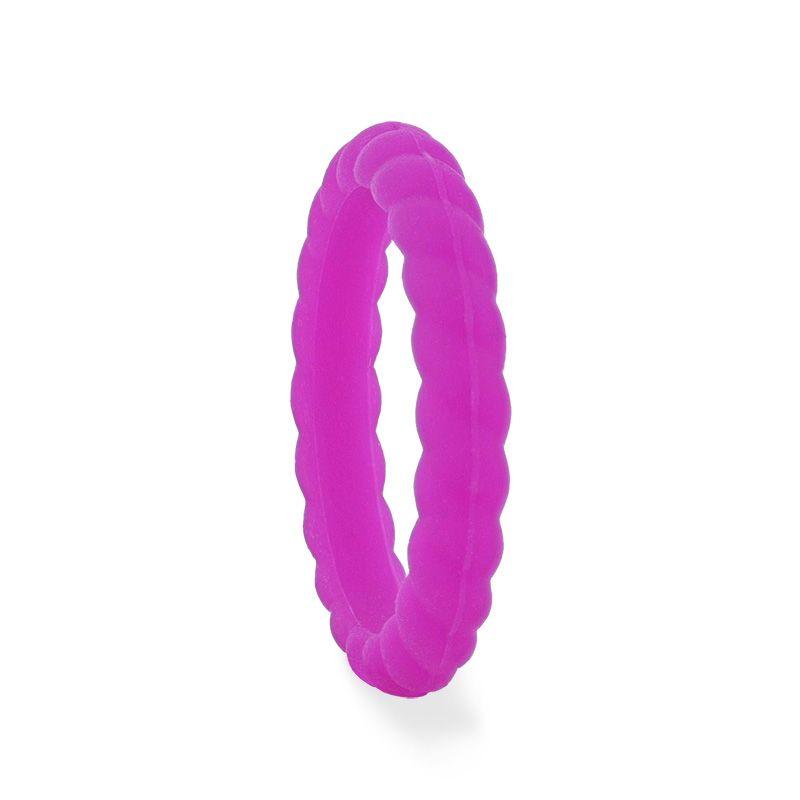 AMETHYST Stackable Twist Purple Silicone Ring - 2mm - Free with Purchase of any Thorsten Ring- Sparkle & Jade-SparkleAndJade.com 