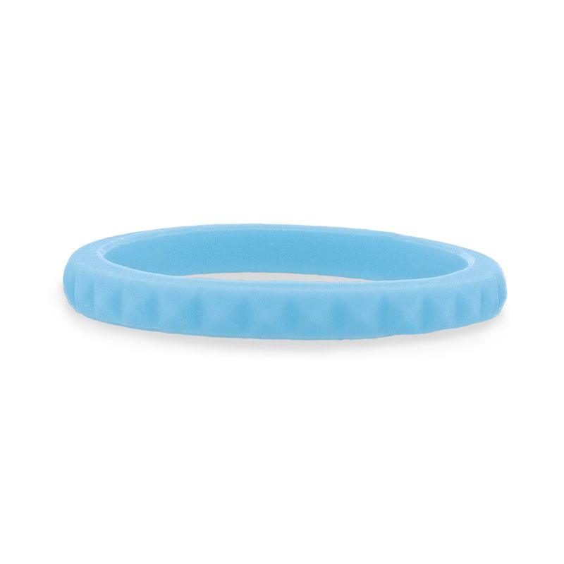 LUKA Light Blue Stackable Faceted Silicone Ring - 2mm - Free with Purchase of any Thorsten Ring- Sparkle & Jade-SparkleAndJade.com 