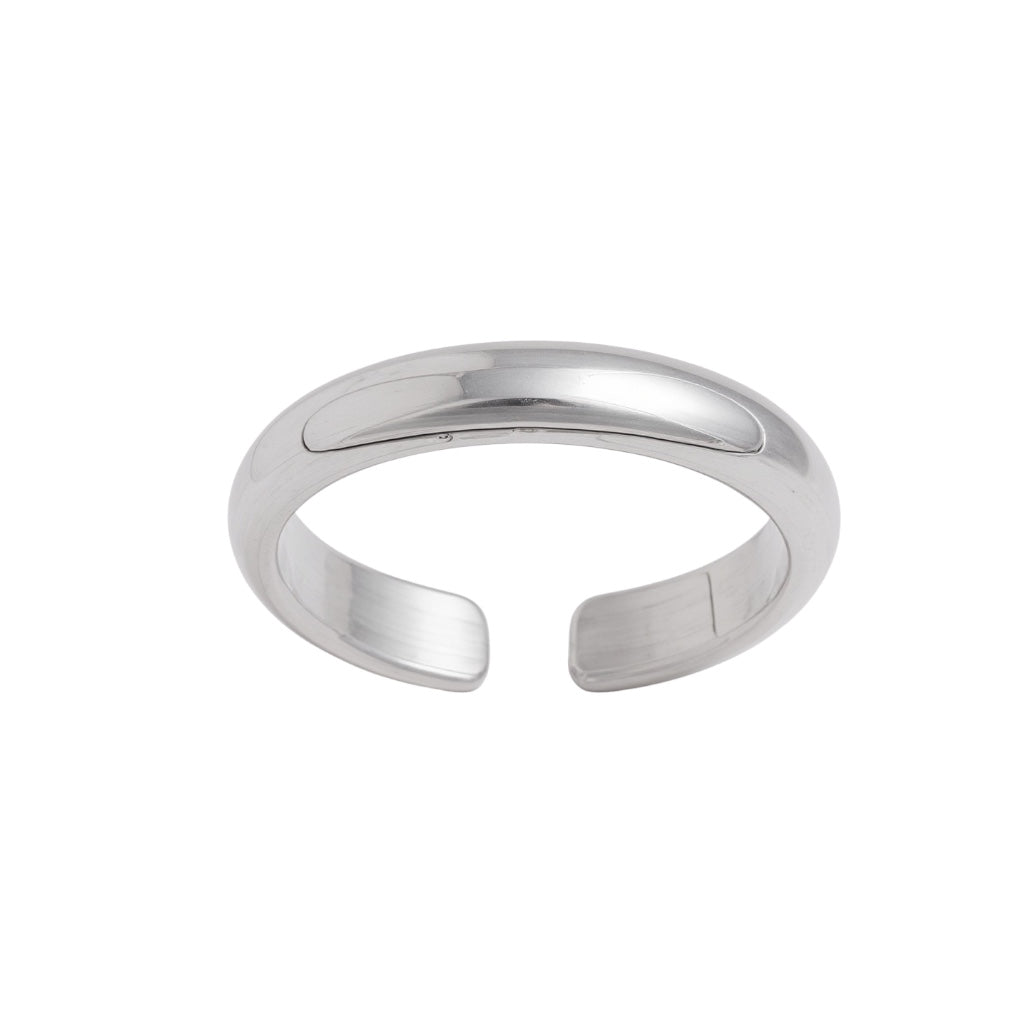Sterling Silver 3mm Half Round Band Toe Ring- Sparkle & Jade-SparkleAndJade.com 