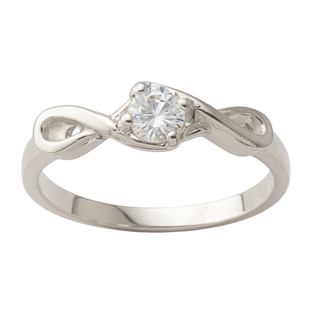 Sterling Silver Infinity CZ Promise Ring