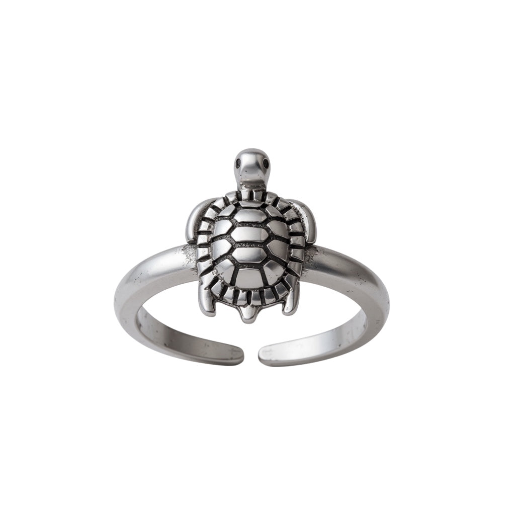 Sterling Silver Turtle Toe Ring- Sparkle & Jade-SparkleAndJade.com 