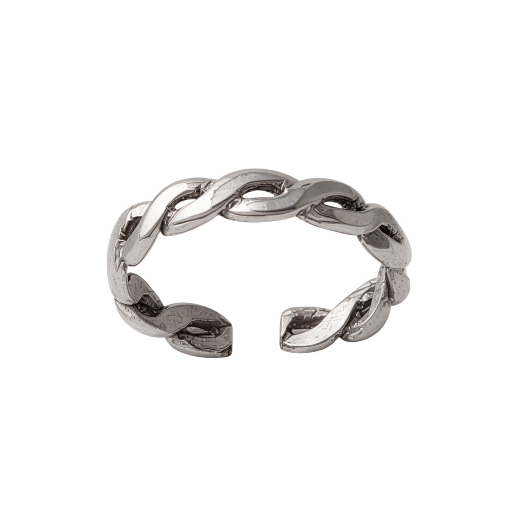 Sterling Silver Twisted Band Toe Ring- Sparkle & Jade-SparkleAndJade.com 