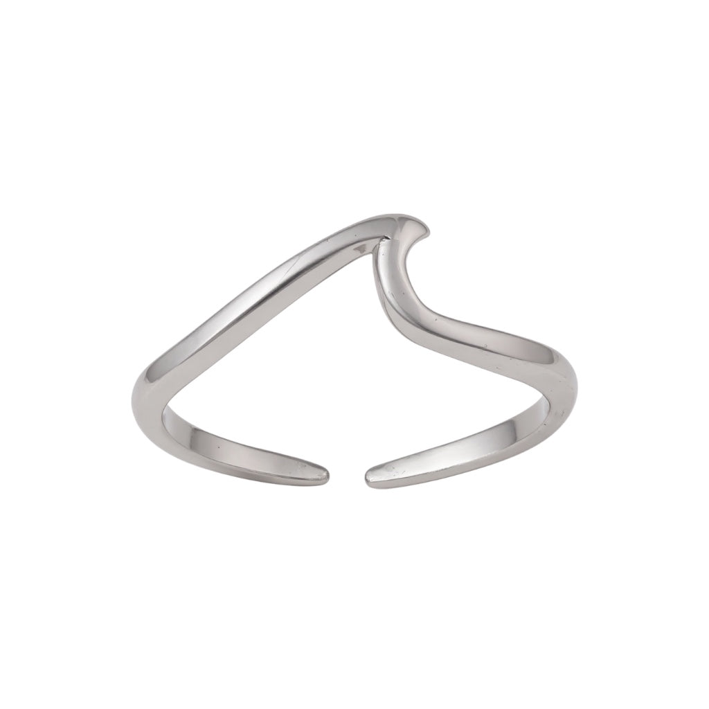 Sterling Silver Wave Toe Ring- Sparkle & Jade-SparkleAndJade.com 