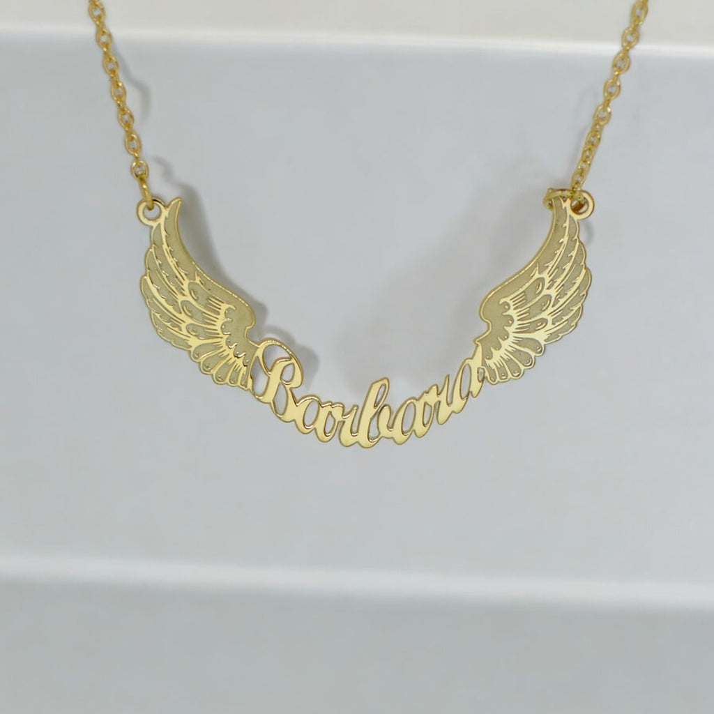 Angel Wings Name Necklace- Sparkle & Jade-SparkleAndJade.com 